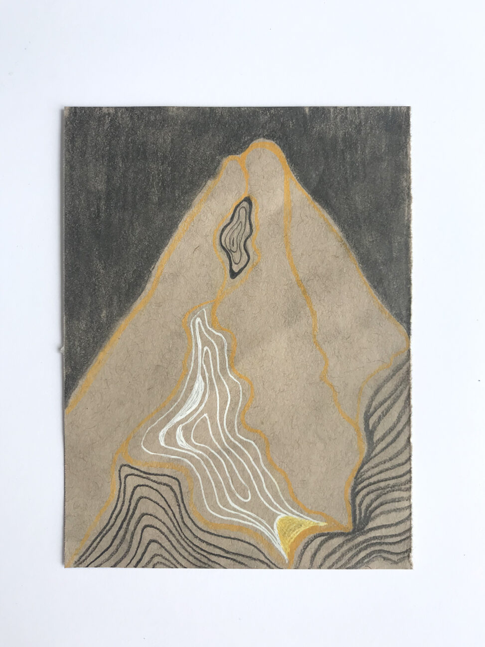 Abstract drawing of a mountain.